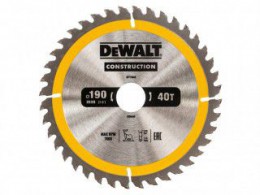 DEWALT DT1945-QZ Construction Circular Saw Blade 190 x 30mm x 40T £20.99